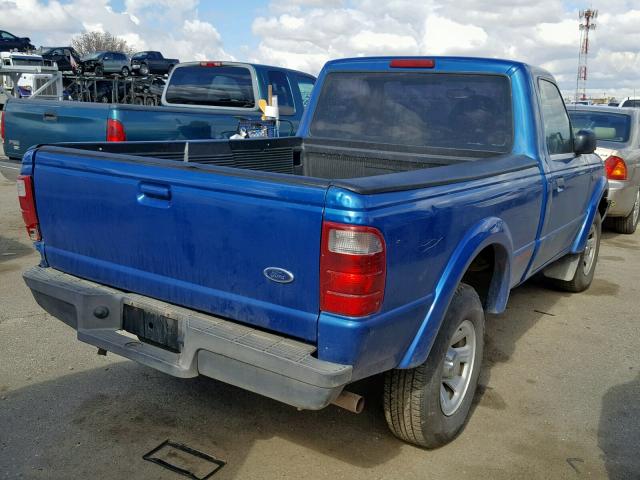 1FTYR10U71PB73699 - 2001 FORD RANGER BLUE photo 4