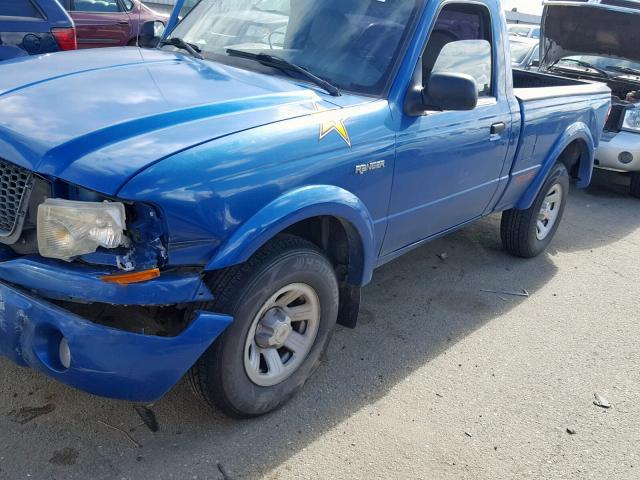 1FTYR10U71PB73699 - 2001 FORD RANGER BLUE photo 9