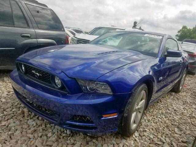 1ZVBP8CF0D5260620 - 2013 FORD MUSTANG GT BLUE photo 2