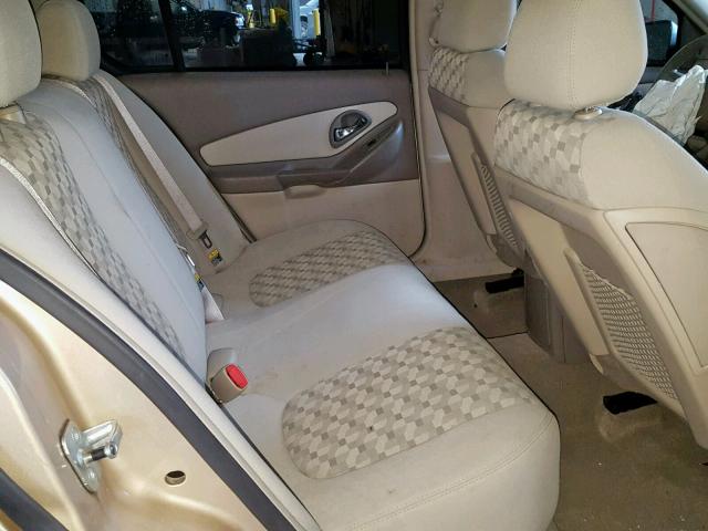 1G1ZT54805F190617 - 2005 CHEVROLET MALIBU LS GOLD photo 6