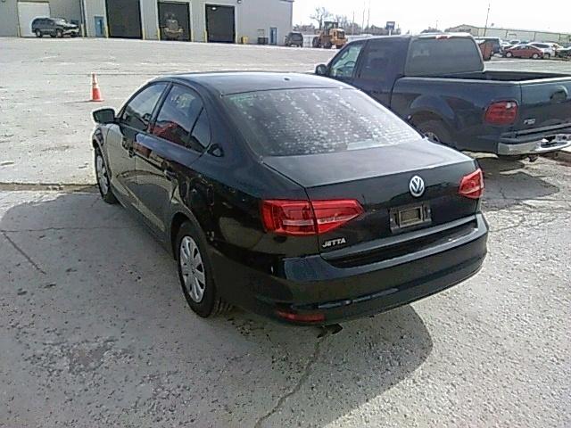 3VW2K7AJ9FM325560 - 2015 VOLKSWAGEN JETTA BASE BLACK photo 3