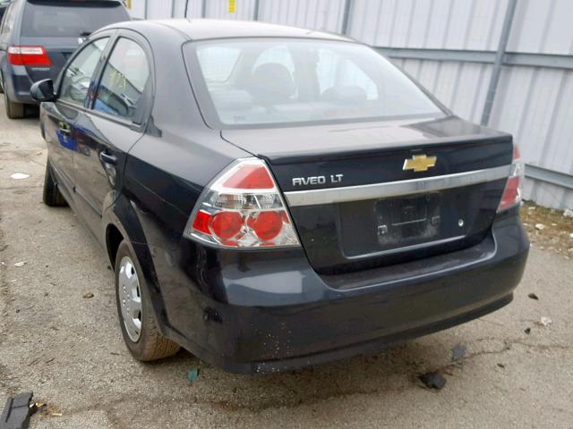 KL1TD5DE3BB212572 - 2011 CHEVROLET AVEO LS BLACK photo 3