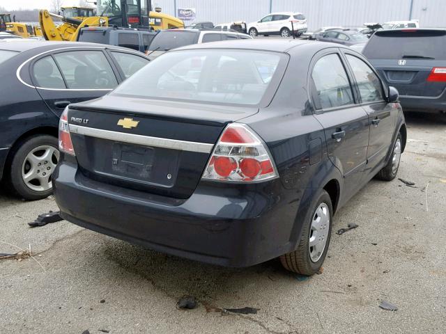 KL1TD5DE3BB212572 - 2011 CHEVROLET AVEO LS BLACK photo 4