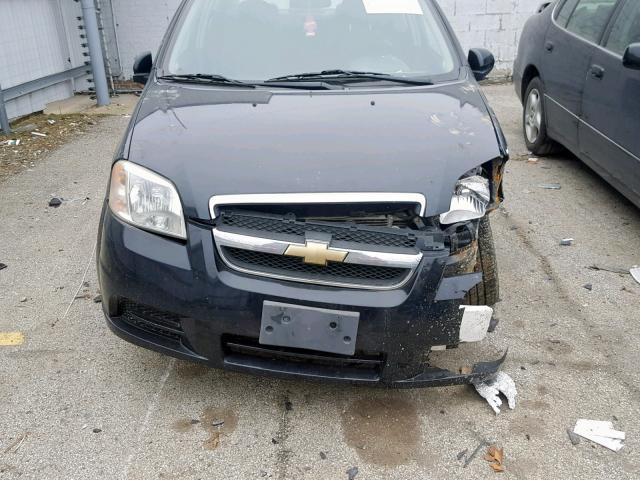 KL1TD5DE3BB212572 - 2011 CHEVROLET AVEO LS BLACK photo 9