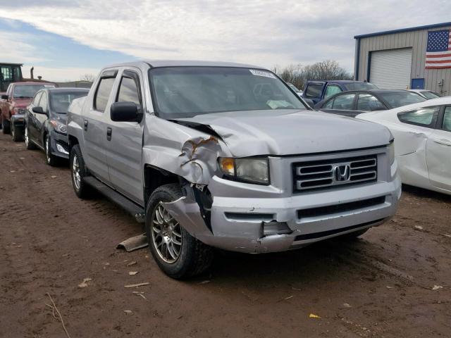 2HJYK16217H517286 - 2007 HONDA RIDGELINE SILVER photo 1