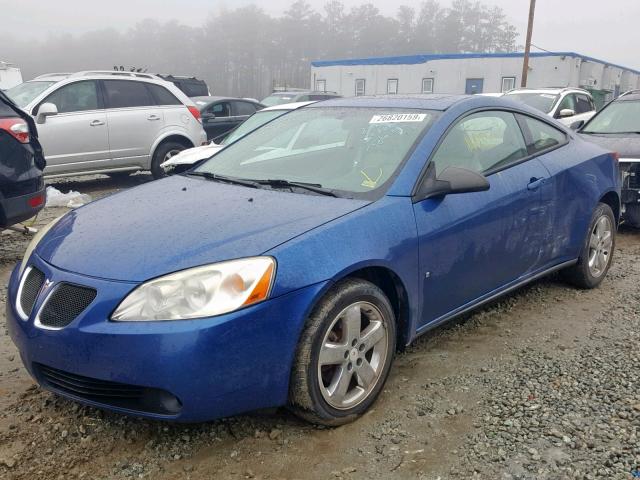 1G2ZH17N274244652 - 2007 PONTIAC G6 GT BLUE photo 2