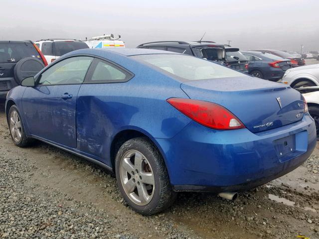 1G2ZH17N274244652 - 2007 PONTIAC G6 GT BLUE photo 3