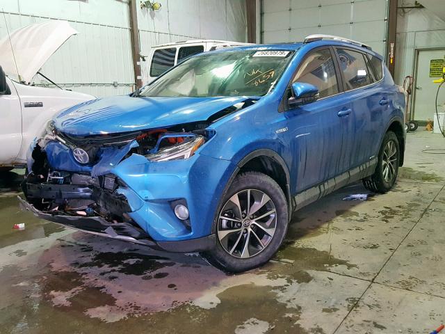 JTMRJREV3GD038659 - 2016 TOYOTA RAV4 HV XL BLUE photo 2