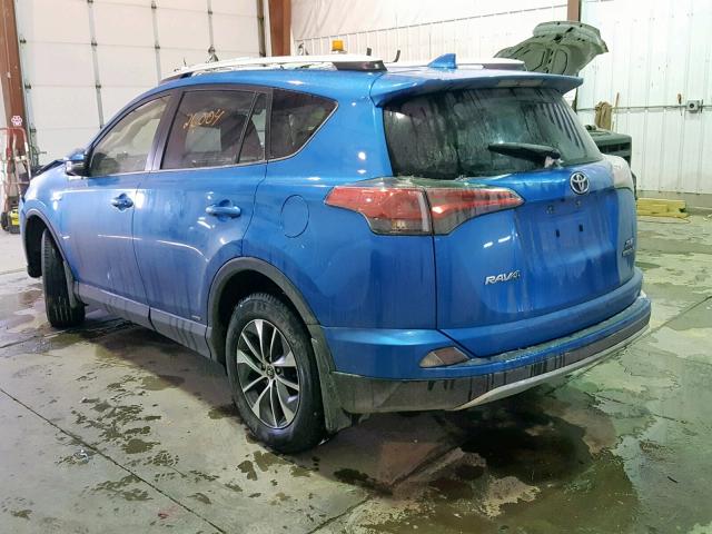 JTMRJREV3GD038659 - 2016 TOYOTA RAV4 HV XL BLUE photo 3