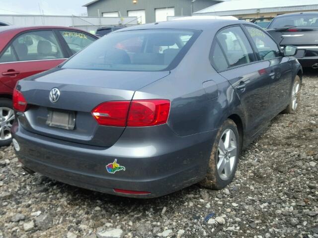 3VW1K7AJ1CM320876 - 2012 VOLKSWAGEN JETTA BASE GRAY photo 4