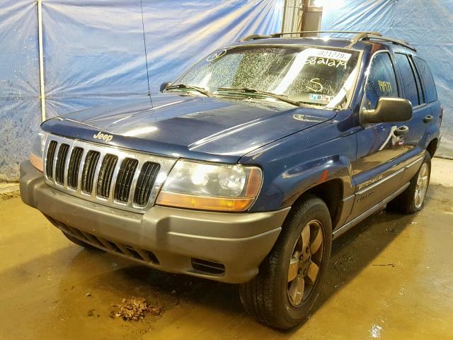 1J4GW48S21C538736 - 2001 JEEP GRAND CHER BLUE photo 2