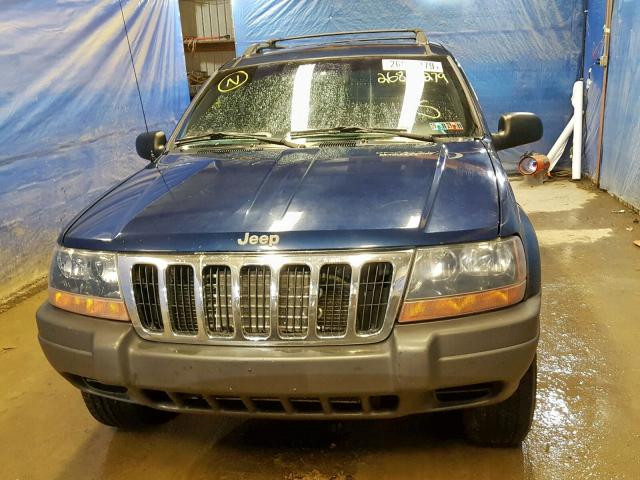 1J4GW48S21C538736 - 2001 JEEP GRAND CHER BLUE photo 9