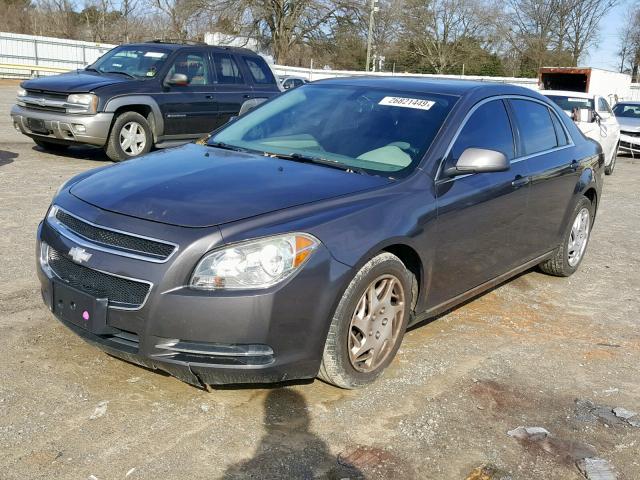 1G1ZC5EB3A4138155 - 2010 CHEVROLET MALIBU 1LT GRAY photo 2