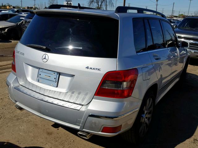 WDCGG8HB0BF604205 - 2011 MERCEDES-BENZ GLK 350 4M SILVER photo 4