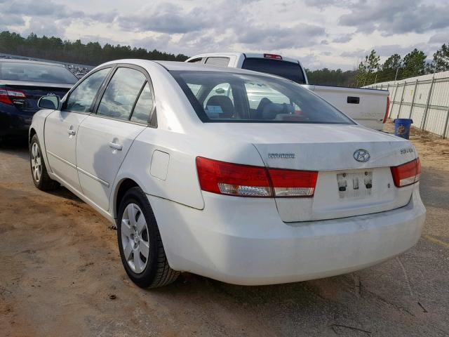 5NPET46C16H098067 - 2006 HYUNDAI SONATA GL WHITE photo 3