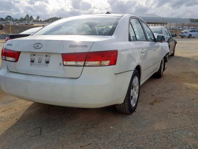 5NPET46C16H098067 - 2006 HYUNDAI SONATA GL WHITE photo 4