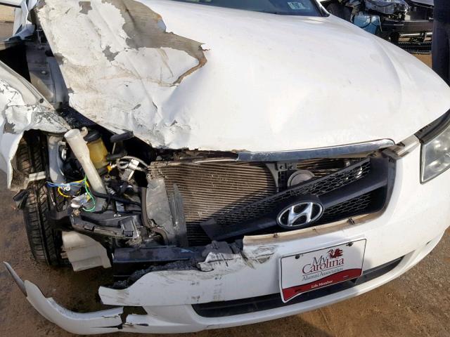 5NPET46C16H098067 - 2006 HYUNDAI SONATA GL WHITE photo 9