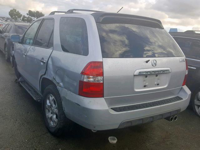 2HNYD18862H505167 - 2002 ACURA MDX TOURIN SILVER photo 3