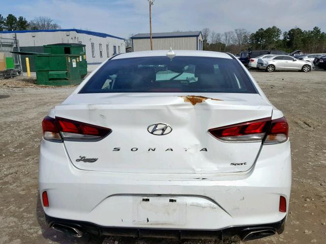 5NPE34AF2JH605133 - 2018 HYUNDAI SONATA SPO WHITE photo 9