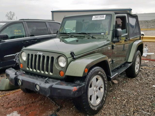 1J8FA54127L204887 - 2007 JEEP WRANGLER S GREEN photo 2