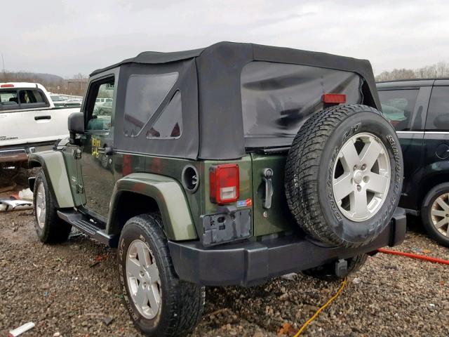 1J8FA54127L204887 - 2007 JEEP WRANGLER S GREEN photo 3