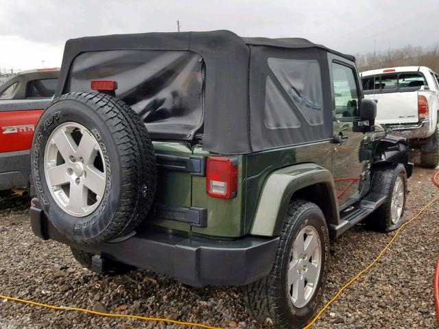 1J8FA54127L204887 - 2007 JEEP WRANGLER S GREEN photo 4