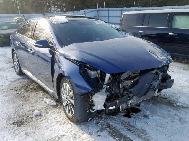 5NPE34AF9HH442717 - 2017 HYUNDAI SONATA SPO BLUE photo 1