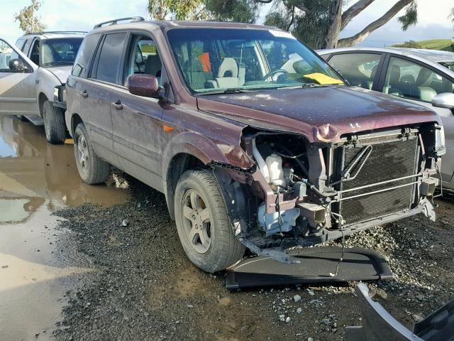 5FNYF28368B018057 - 2008 HONDA PILOT SE BURGUNDY photo 1