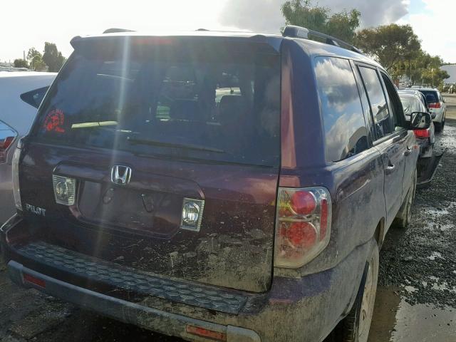 5FNYF28368B018057 - 2008 HONDA PILOT SE BURGUNDY photo 4