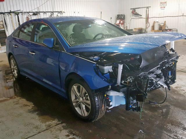 5NPE34AF2JH658933 - 2018 HYUNDAI SONATA SPO BLUE photo 1