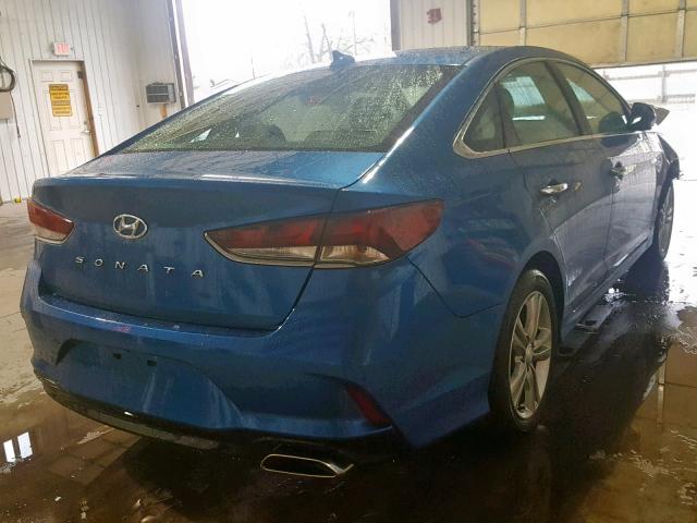 5NPE34AF2JH658933 - 2018 HYUNDAI SONATA SPO BLUE photo 4