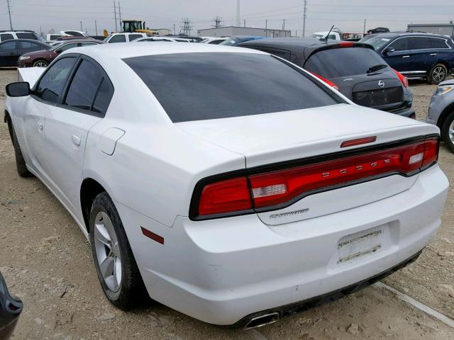 2B3CL3CG3BH566491 - 2011 DODGE CHARGER WHITE photo 3