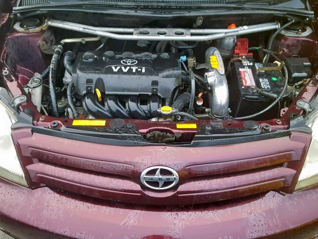 JTKKT624X40043956 - 2004 TOYOTA SCION XA RED photo 7