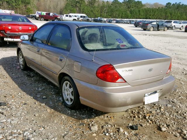 KNAFB121835260070 - 2003 KIA SPECTRA BA GOLD photo 3