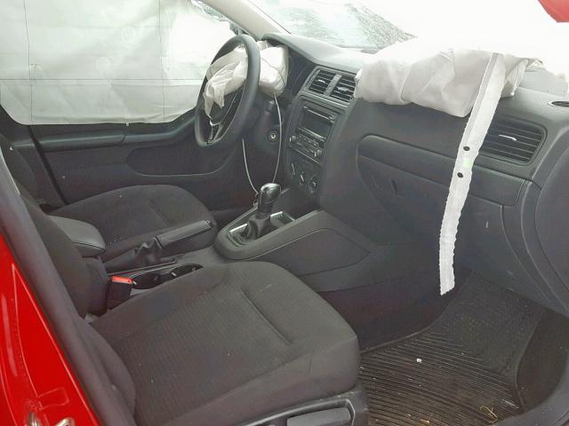 3VW2K7AJ9FM421205 - 2015 VOLKSWAGEN JETTA BASE Կարմիր լուսանկար 5