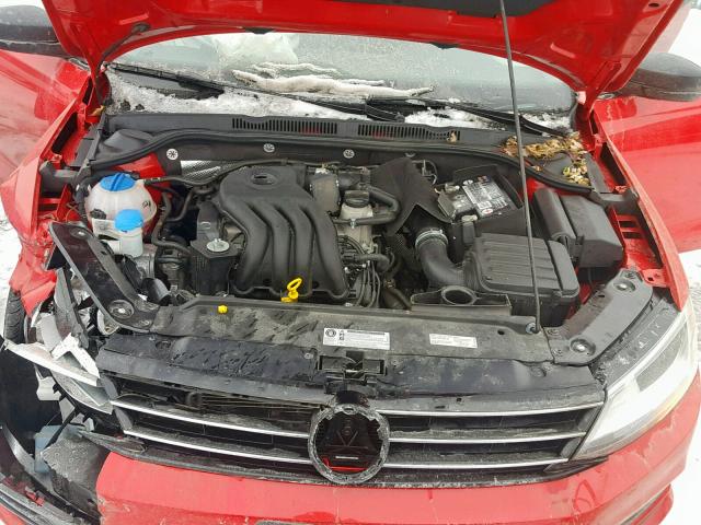 3VW2K7AJ9FM421205 - 2015 VOLKSWAGEN JETTA BASE Կարմիր լուսանկար 7