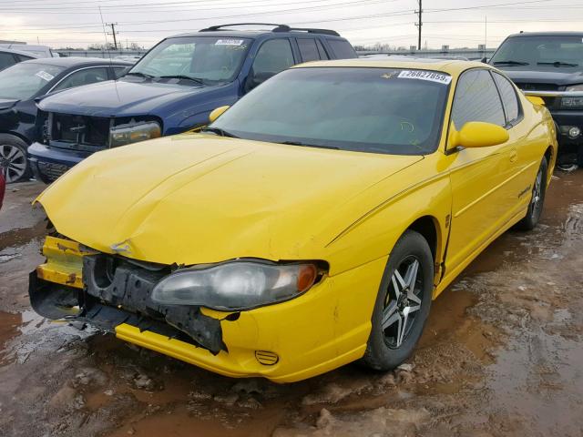 2G1WW12EX29341284 - 2002 CHEVROLET MONTE CARL YELLOW photo 2