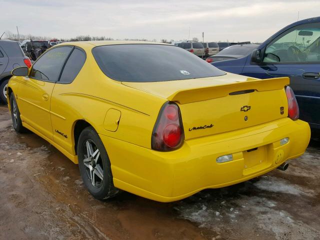 2G1WW12EX29341284 - 2002 CHEVROLET MONTE CARL YELLOW photo 3