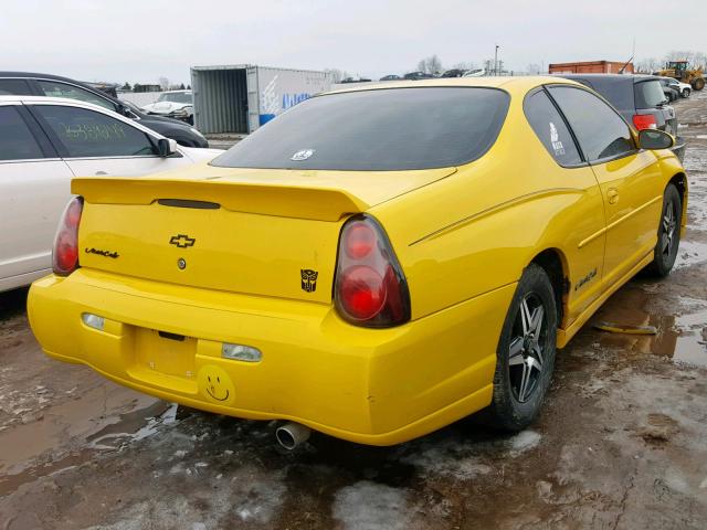 2G1WW12EX29341284 - 2002 CHEVROLET MONTE CARL YELLOW photo 4