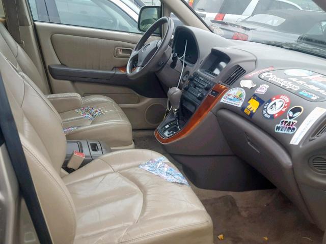 JT6GF10U3Y0064932 - 2000 LEXUS RX 300 TAN photo 5