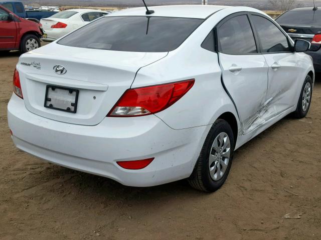 KMHCT4AE9HU248186 - 2017 HYUNDAI ACCENT SE WHITE photo 4