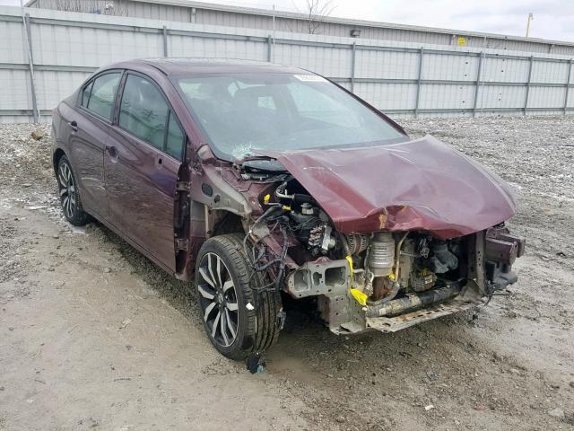 19XFB2F96EE067576 - 2014 HONDA CIVIC EXL MAROON photo 1