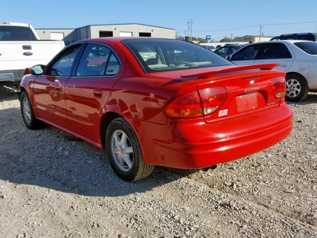 1G3NL52E42C230113 - 2002 OLDSMOBILE ALERO GL RED photo 3