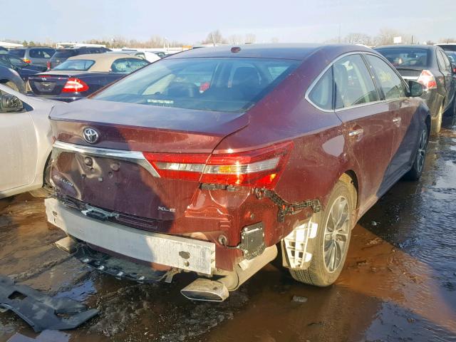 4T1BK1EB1JU285302 - 2018 TOYOTA AVALON XLE BURGUNDY photo 4
