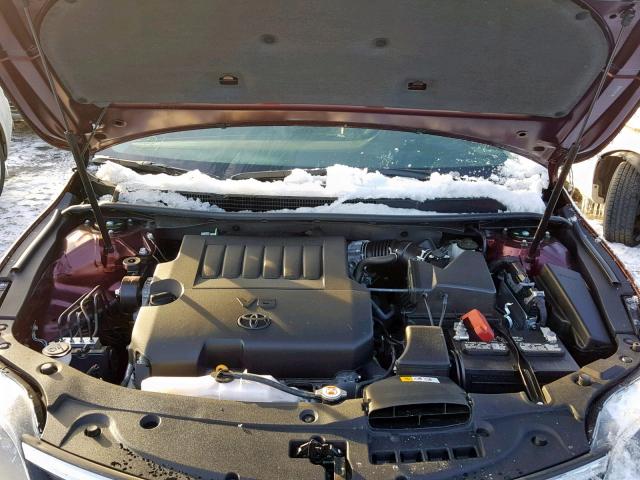 4T1BK1EB1JU285302 - 2018 TOYOTA AVALON XLE BURGUNDY photo 7