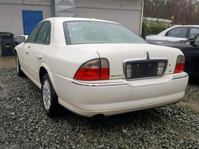 1LNHM86S65Y602890 - 2005 LINCOLN LS WHITE photo 3