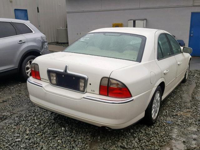 1LNHM86S65Y602890 - 2005 LINCOLN LS WHITE photo 4