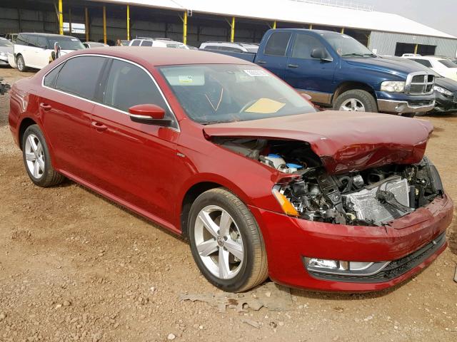 1VWAT7A32FC120187 - 2015 VOLKSWAGEN PASSAT S RED photo 1