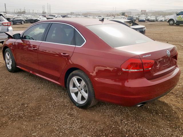 1VWAT7A32FC120187 - 2015 VOLKSWAGEN PASSAT S RED photo 3