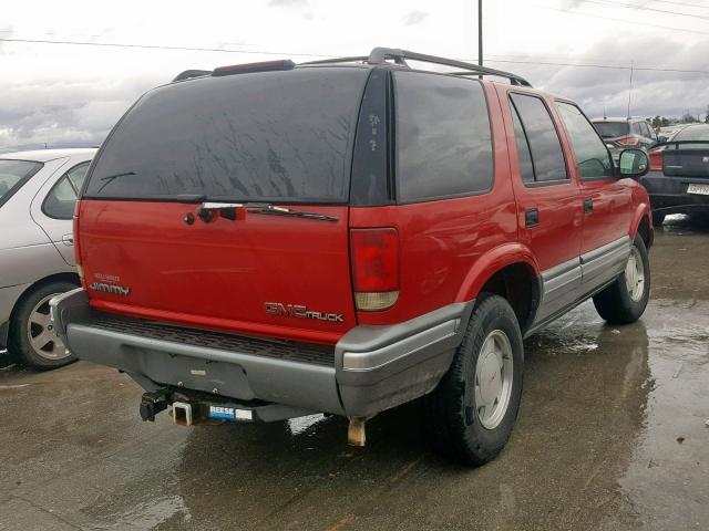 1GKCS13W0V2535133 - 1997 GMC JIMMY RED photo 4